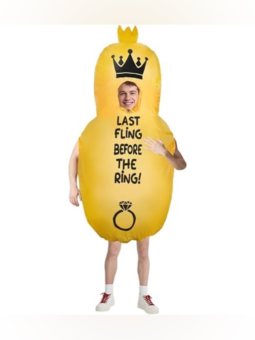 Last Fling Before The Ring Yellow Bachelorette Inflatable Costume